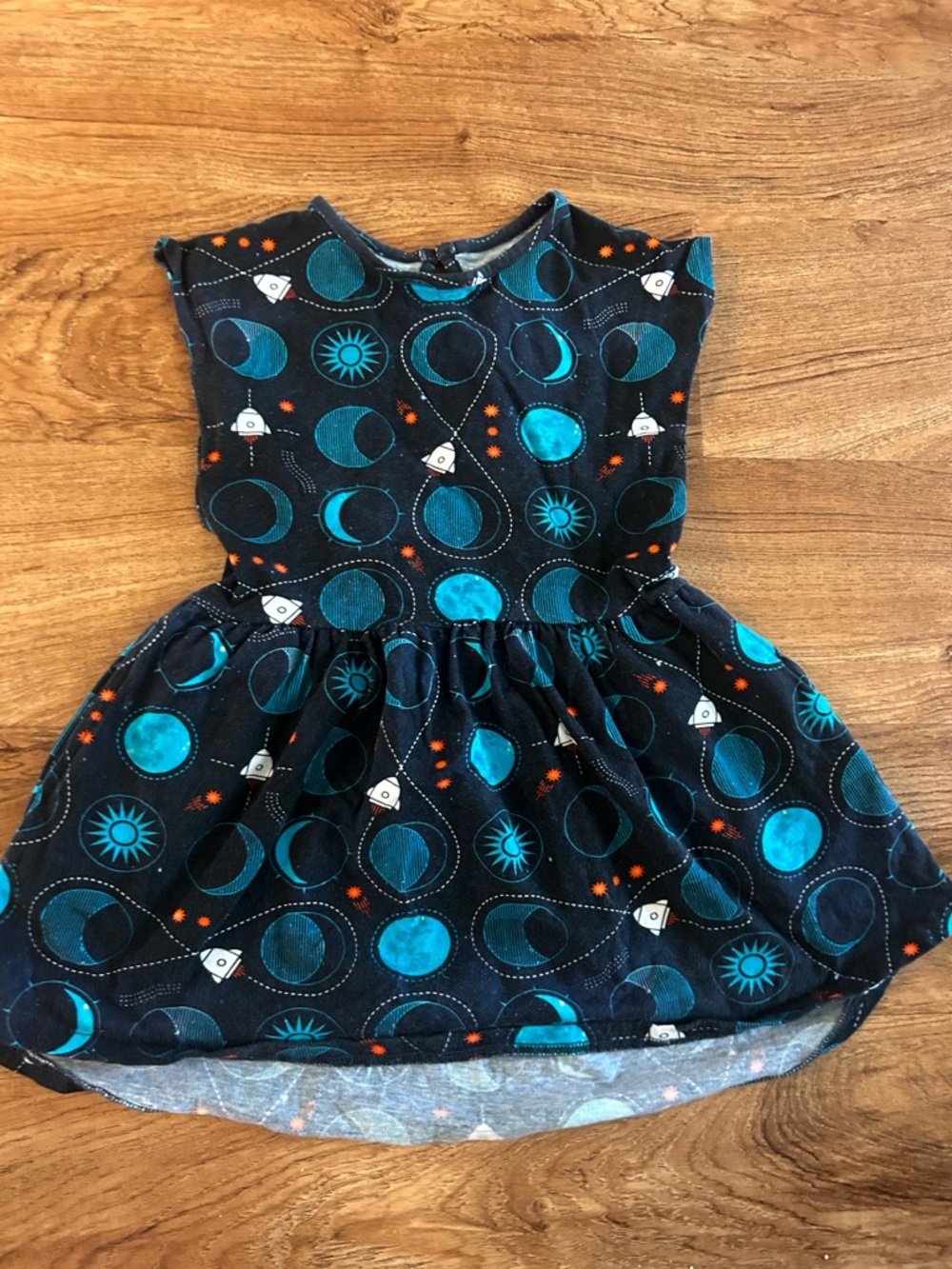 Princess Awesome Navy Blue Space Print Skater Dress